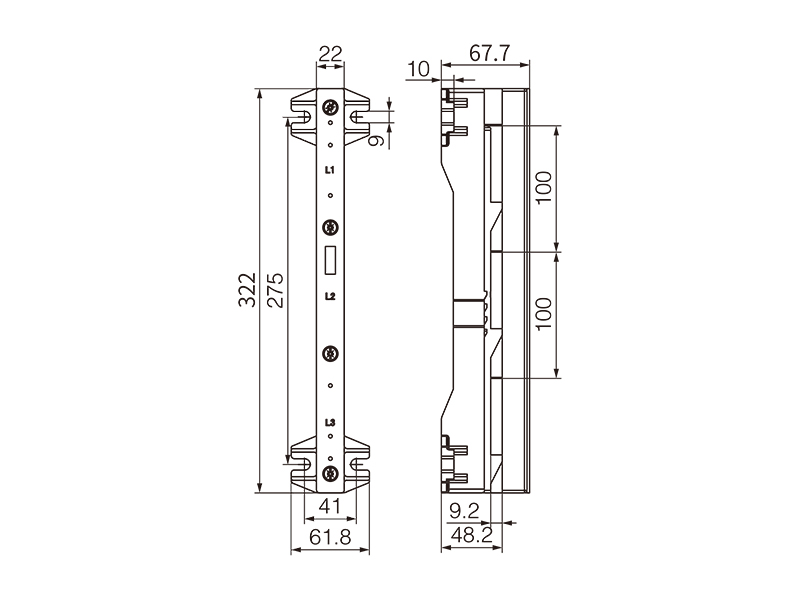 DN52479的外形尺寸信息 金萊勒DN52479母線支架外形尺寸圖.jpg